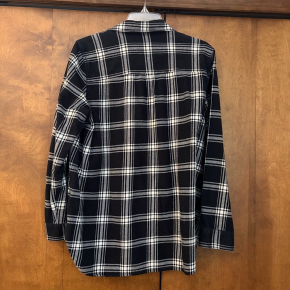 Madewell Black and White Plaid Shirt - Picture 2 of 3